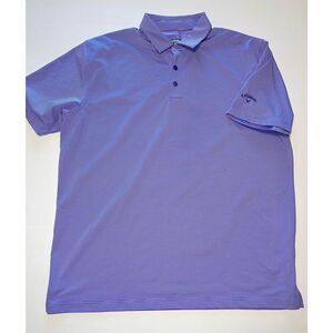 Callaway Opti-Dri Golf Shirt Men XL Purple Stripe‎ Performance Stretch A24